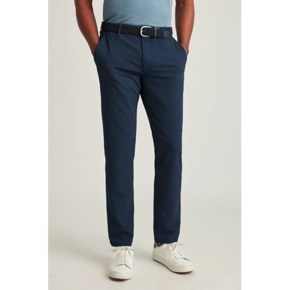 Bonobos Highland Pants Men's 35 x 32 Navy Slim Fit Golf Performance Flat Front